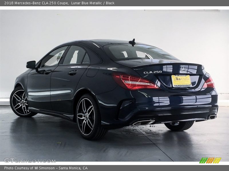 Lunar Blue Metallic / Black 2018 Mercedes-Benz CLA 250 Coupe
