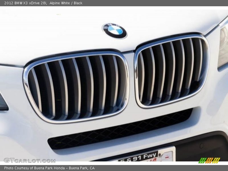 Alpine White / Black 2012 BMW X3 xDrive 28i