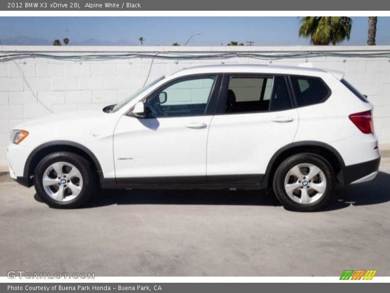 Alpine White / Black 2012 BMW X3 xDrive 28i