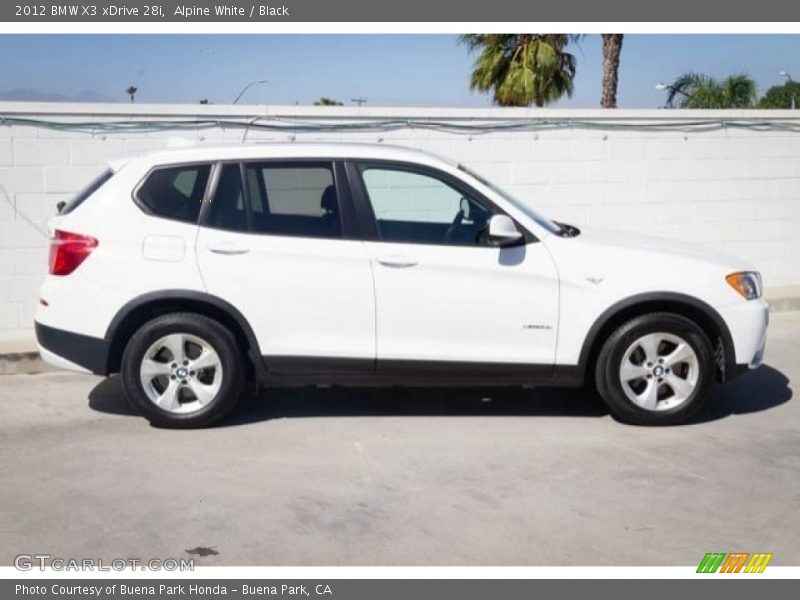 Alpine White / Black 2012 BMW X3 xDrive 28i