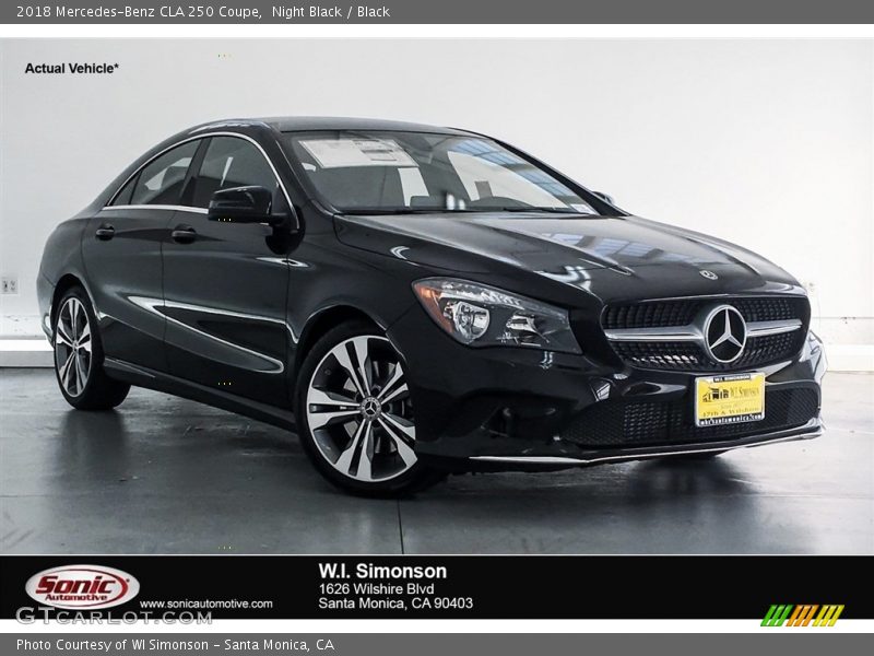 Night Black / Black 2018 Mercedes-Benz CLA 250 Coupe
