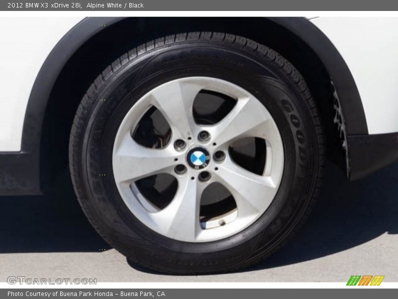 Alpine White / Black 2012 BMW X3 xDrive 28i