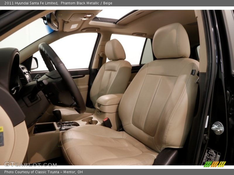 Phantom Black Metallic / Beige 2011 Hyundai Santa Fe Limited