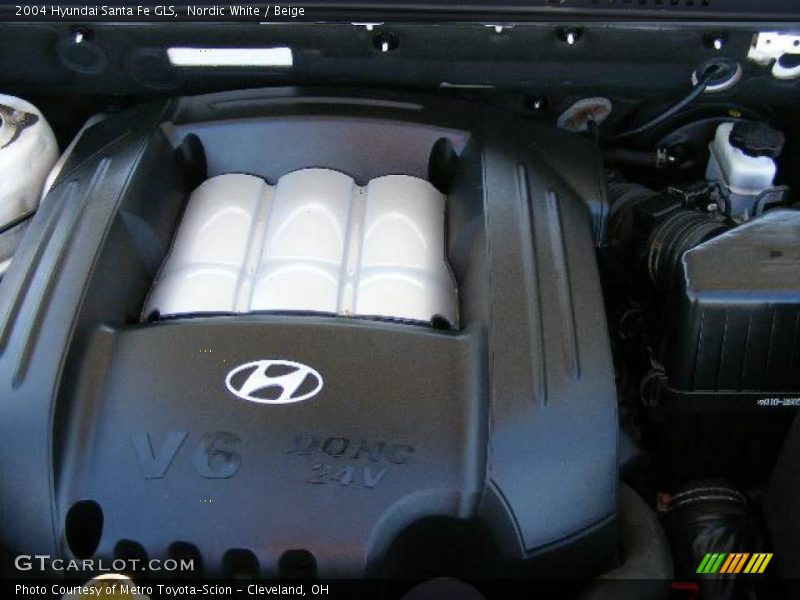 Nordic White / Beige 2004 Hyundai Santa Fe GLS