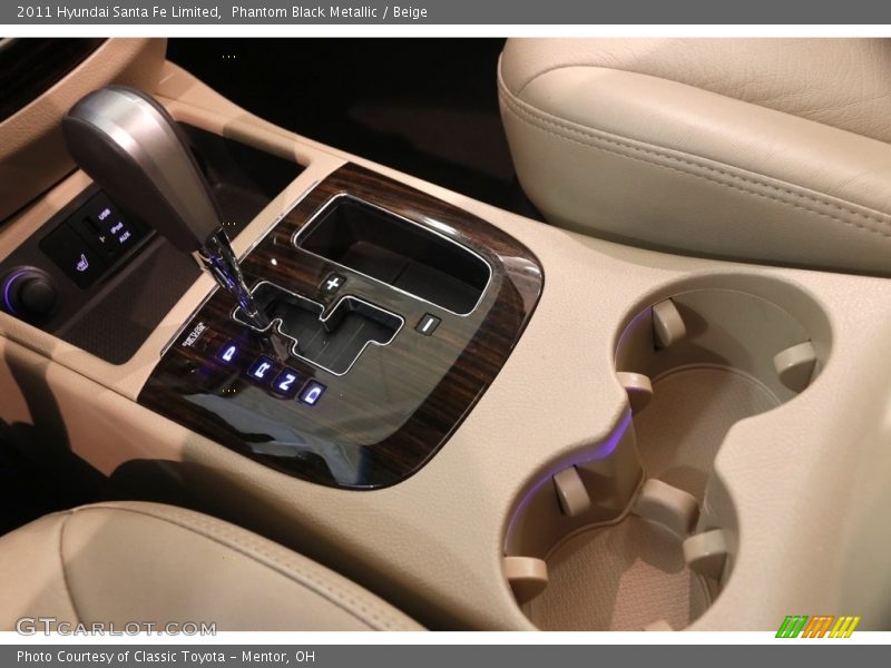 Phantom Black Metallic / Beige 2011 Hyundai Santa Fe Limited