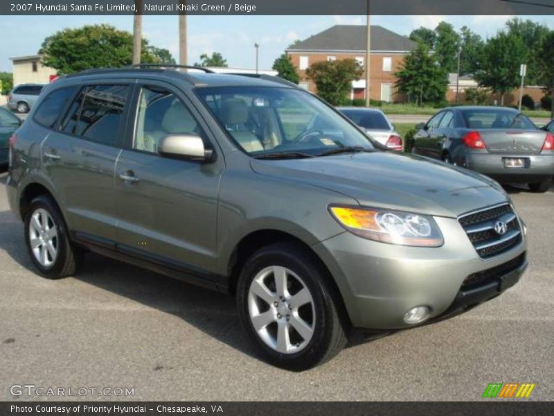 Natural Khaki Green / Beige 2007 Hyundai Santa Fe Limited