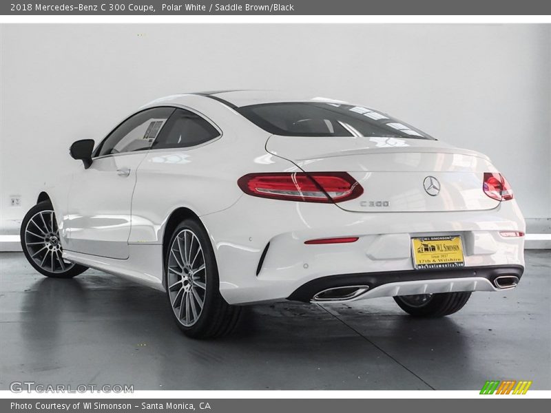 Polar White / Saddle Brown/Black 2018 Mercedes-Benz C 300 Coupe