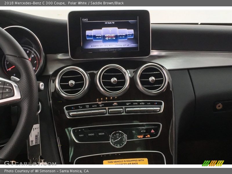 Polar White / Saddle Brown/Black 2018 Mercedes-Benz C 300 Coupe