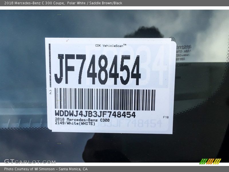 Polar White / Saddle Brown/Black 2018 Mercedes-Benz C 300 Coupe