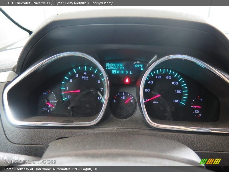 Cyber Gray Metallic / Ebony/Ebony 2011 Chevrolet Traverse LT