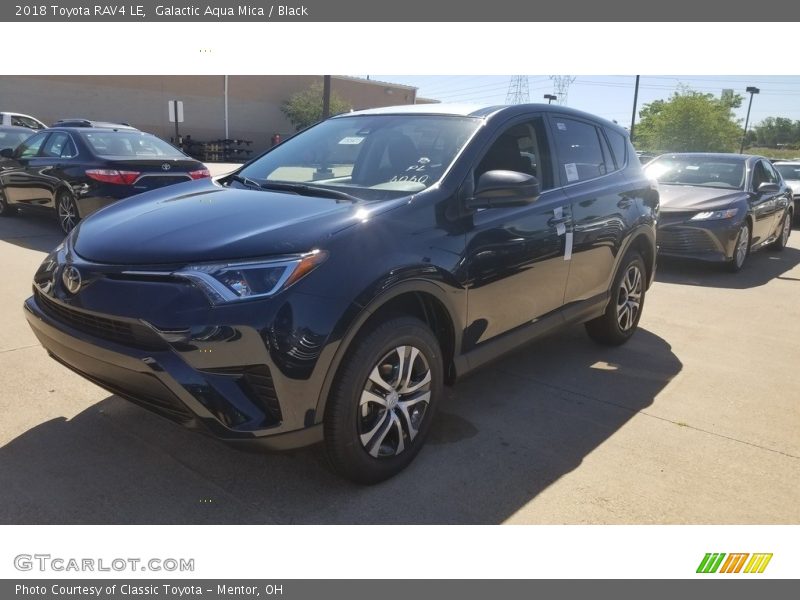 Galactic Aqua Mica / Black 2018 Toyota RAV4 LE