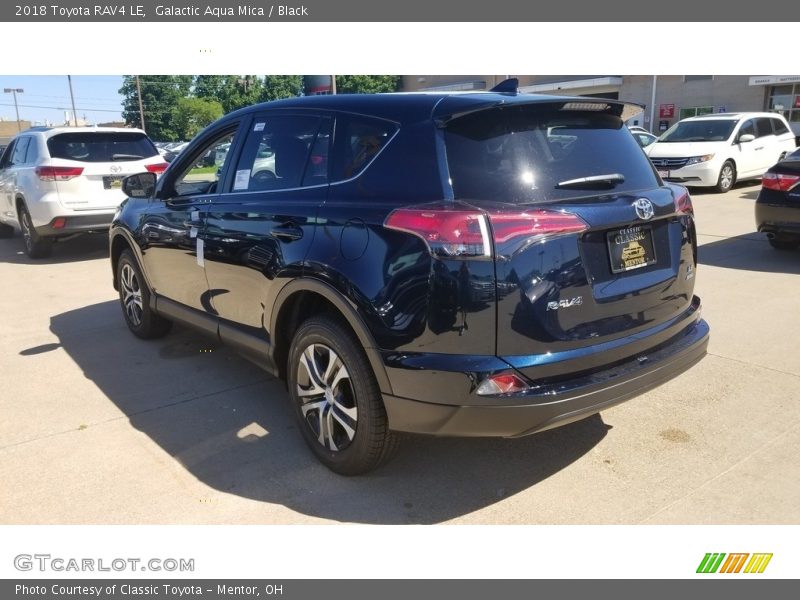 Galactic Aqua Mica / Black 2018 Toyota RAV4 LE