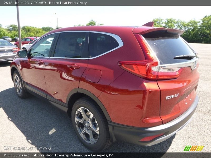 Molten Lava Pearl / Ivory 2018 Honda CR-V EX AWD
