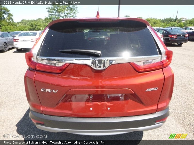 Molten Lava Pearl / Ivory 2018 Honda CR-V EX AWD