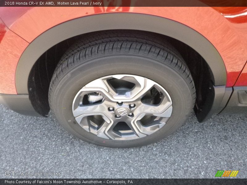 Molten Lava Pearl / Ivory 2018 Honda CR-V EX AWD