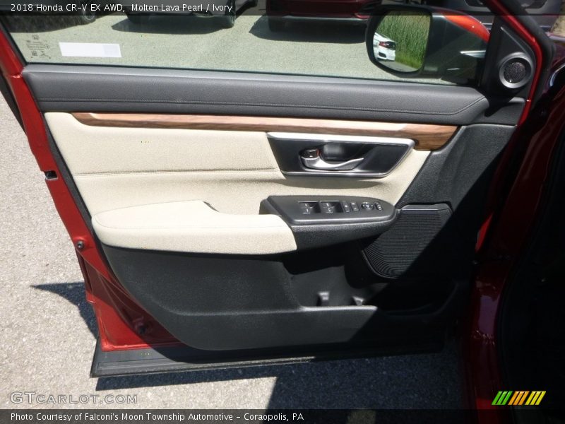 Molten Lava Pearl / Ivory 2018 Honda CR-V EX AWD