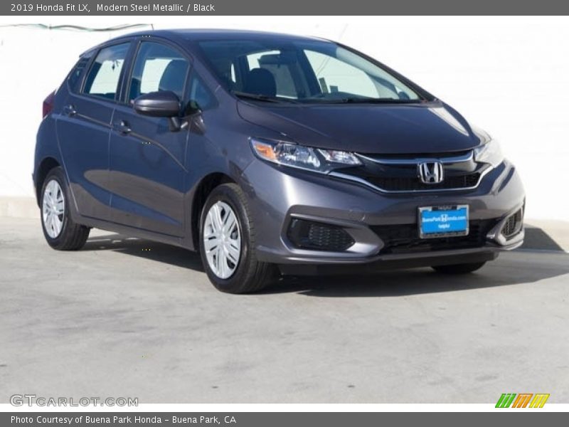 Modern Steel Metallic / Black 2019 Honda Fit LX