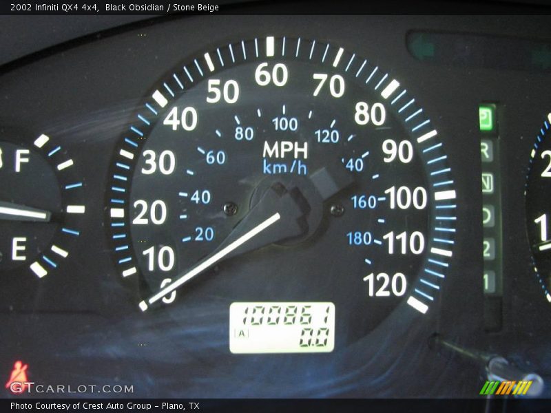 Black Obsidian / Stone Beige 2002 Infiniti QX4 4x4