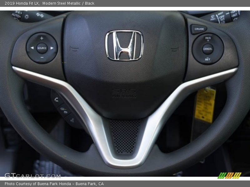 Modern Steel Metallic / Black 2019 Honda Fit LX