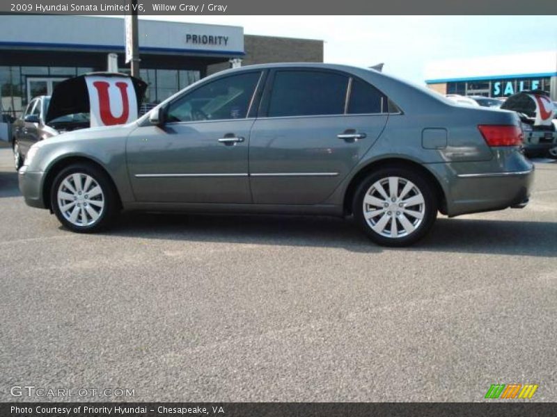 Willow Gray / Gray 2009 Hyundai Sonata Limited V6