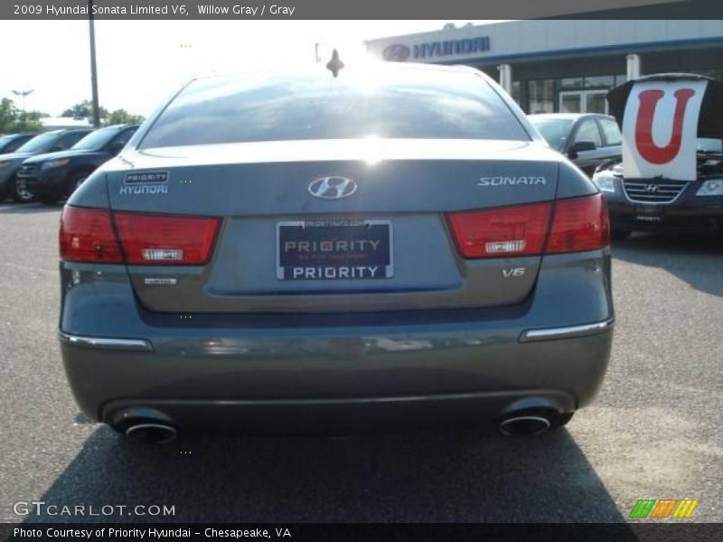 Willow Gray / Gray 2009 Hyundai Sonata Limited V6
