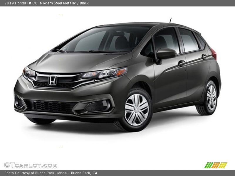 Modern Steel Metallic / Black 2019 Honda Fit LX