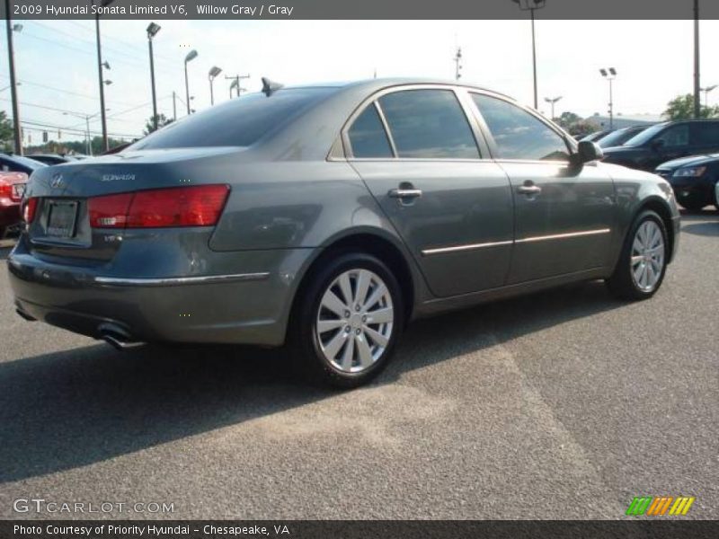Willow Gray / Gray 2009 Hyundai Sonata Limited V6