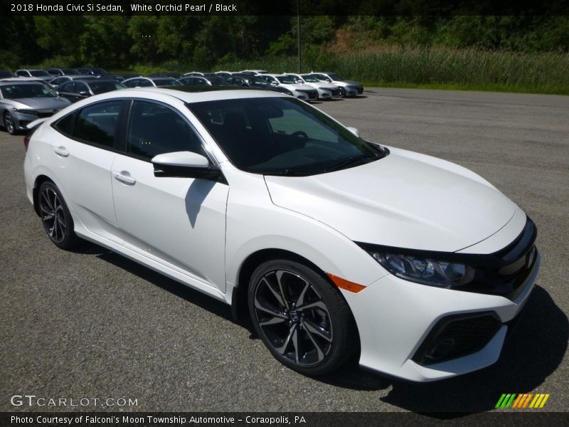 White Orchid Pearl / Black 2018 Honda Civic Si Sedan