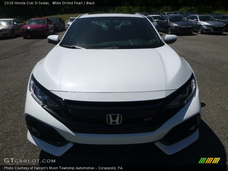 White Orchid Pearl / Black 2018 Honda Civic Si Sedan