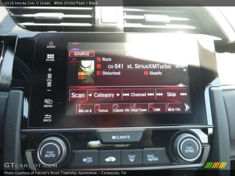White Orchid Pearl / Black 2018 Honda Civic Si Sedan