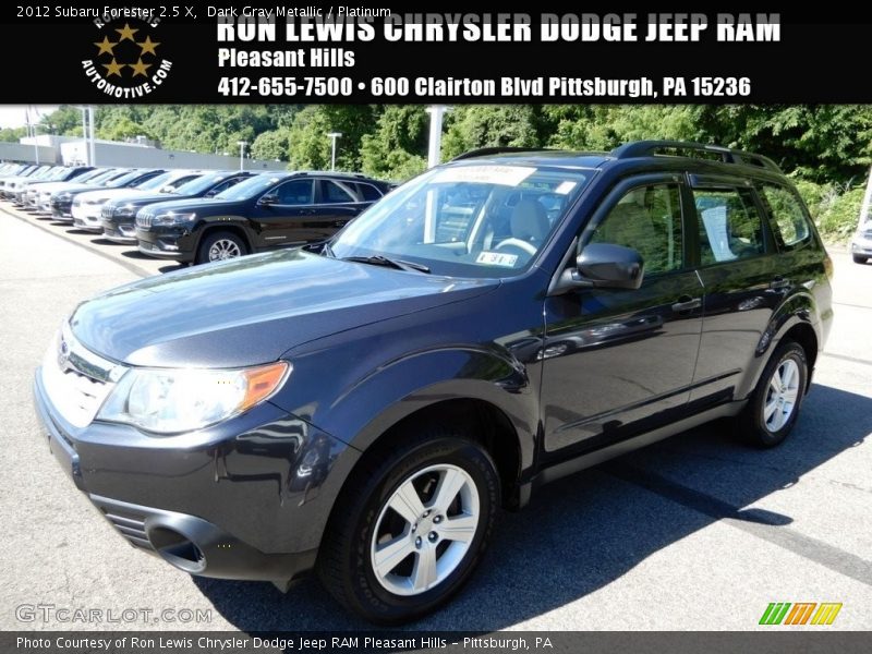 Dark Gray Metallic / Platinum 2012 Subaru Forester 2.5 X