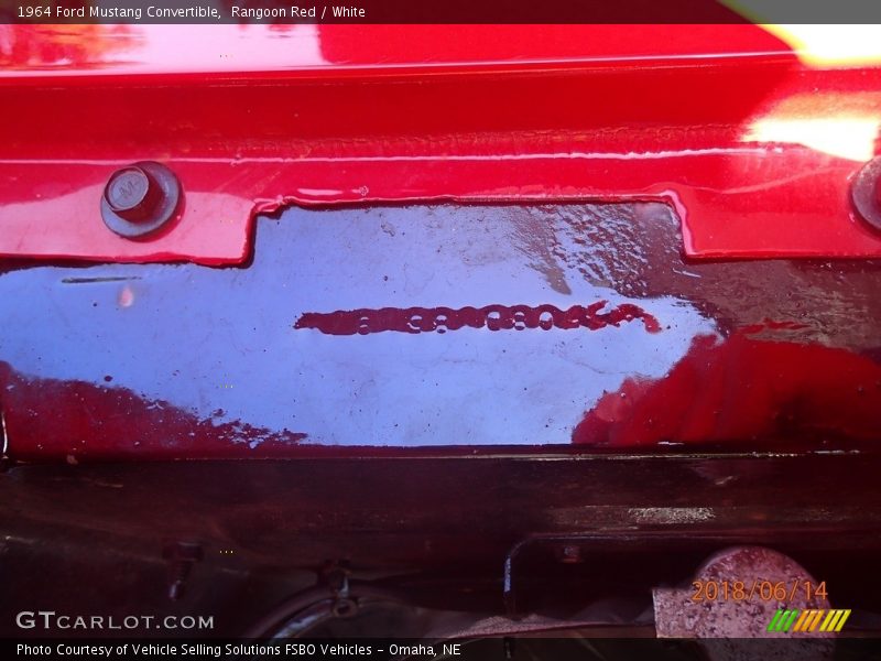 Rangoon Red / White 1964 Ford Mustang Convertible