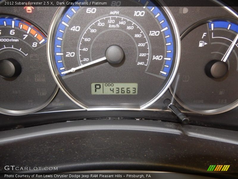 Dark Gray Metallic / Platinum 2012 Subaru Forester 2.5 X