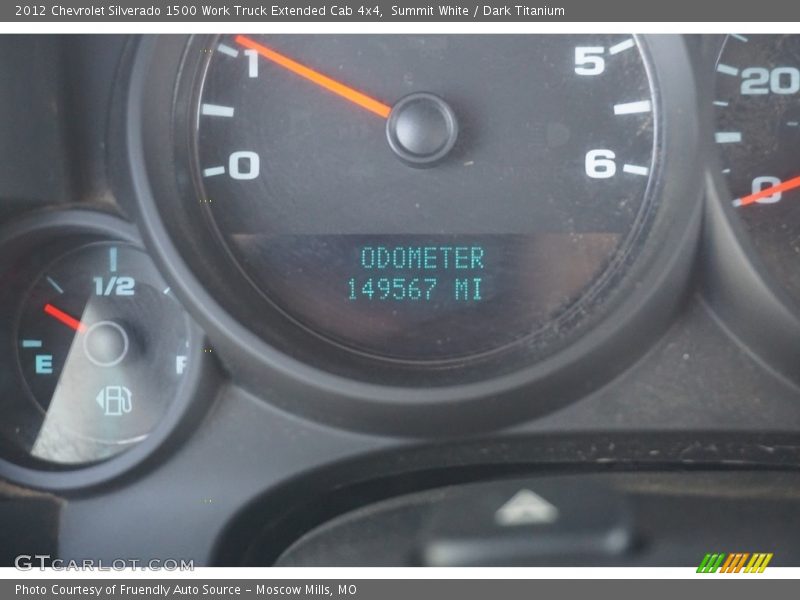 Summit White / Dark Titanium 2012 Chevrolet Silverado 1500 Work Truck Extended Cab 4x4