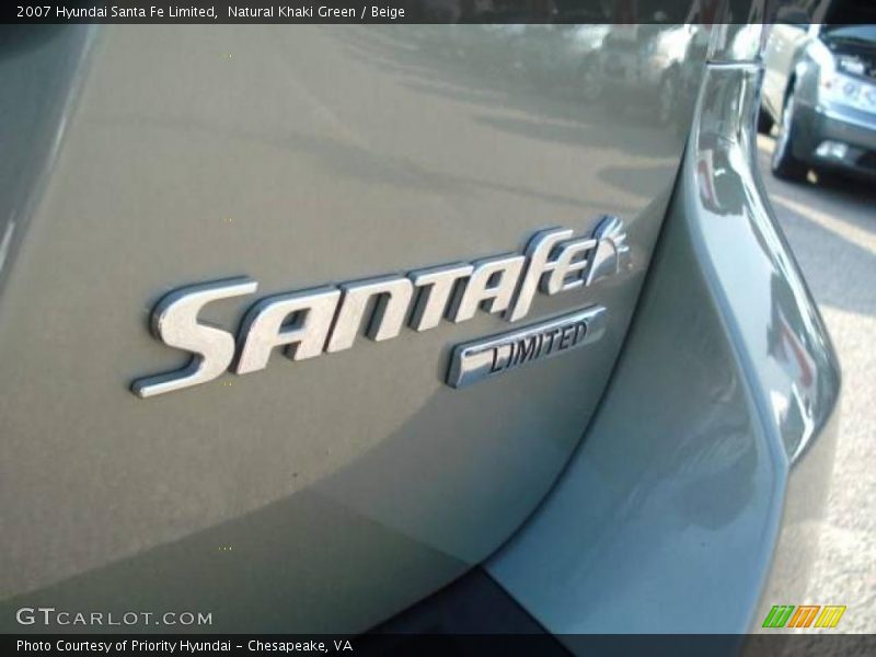 Natural Khaki Green / Beige 2007 Hyundai Santa Fe Limited