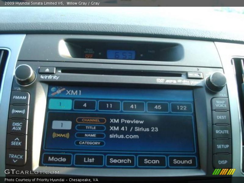 Willow Gray / Gray 2009 Hyundai Sonata Limited V6