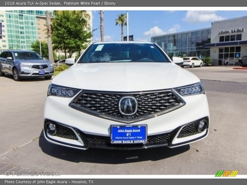 Platinum White Pearl / Ebony 2019 Acura TLX A-Spec Sedan