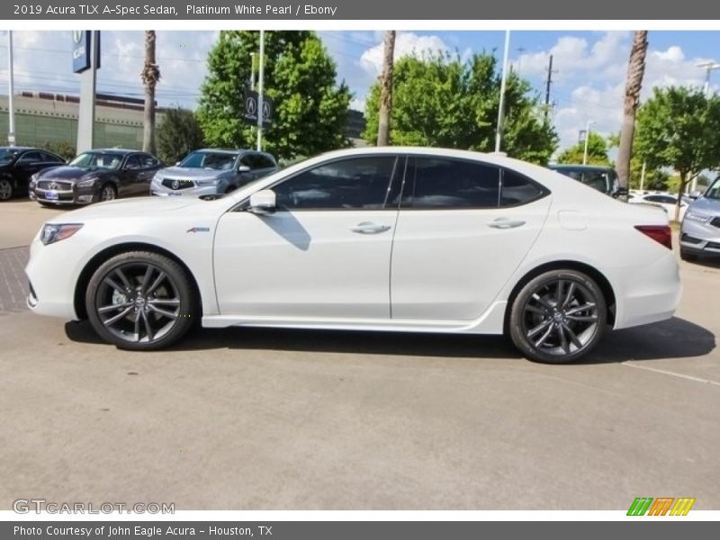 Platinum White Pearl / Ebony 2019 Acura TLX A-Spec Sedan