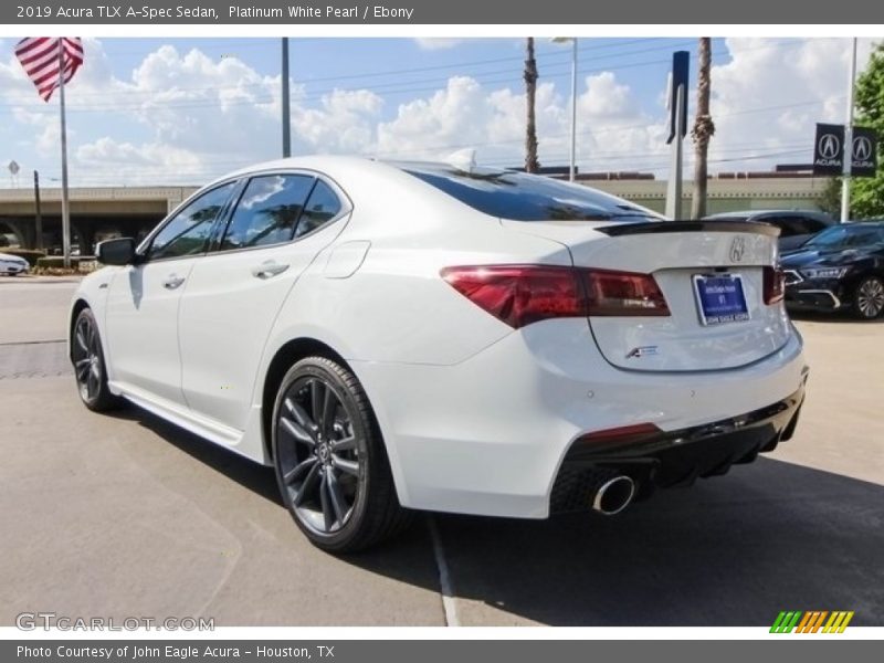 Platinum White Pearl / Ebony 2019 Acura TLX A-Spec Sedan