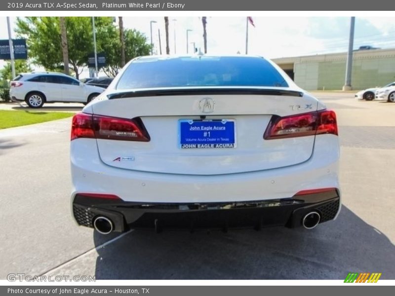 Platinum White Pearl / Ebony 2019 Acura TLX A-Spec Sedan