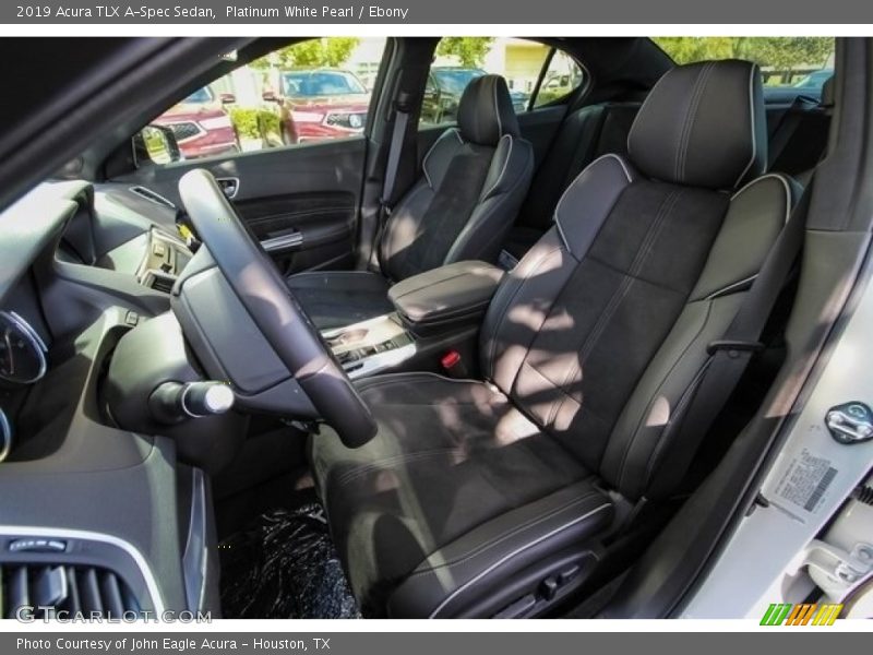 Platinum White Pearl / Ebony 2019 Acura TLX A-Spec Sedan