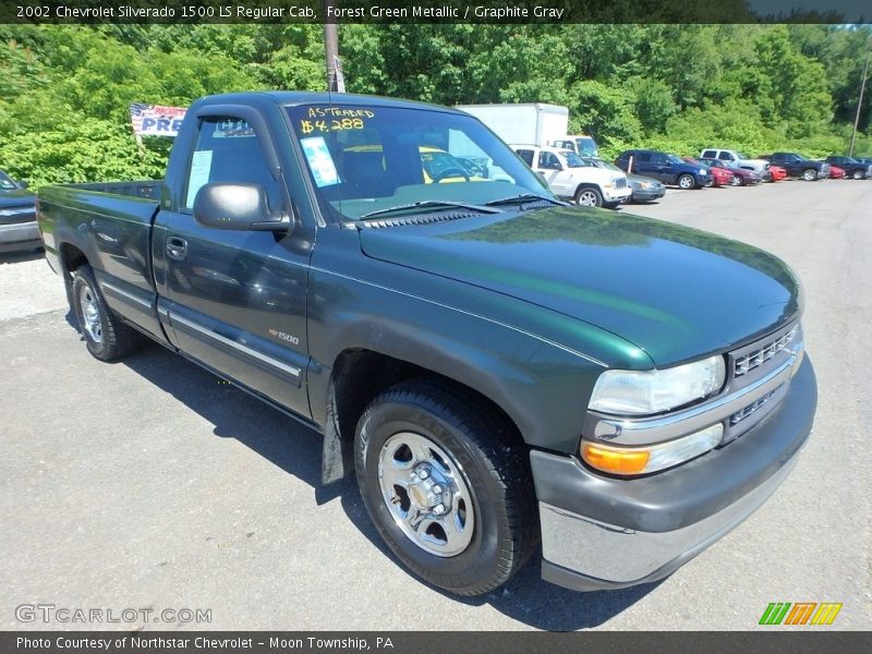 Forest Green Metallic / Graphite Gray 2002 Chevrolet Silverado 1500 LS Regular Cab
