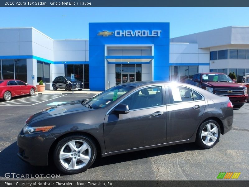 Grigio Metallic / Taupe 2010 Acura TSX Sedan