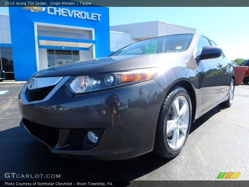 Grigio Metallic / Taupe 2010 Acura TSX Sedan