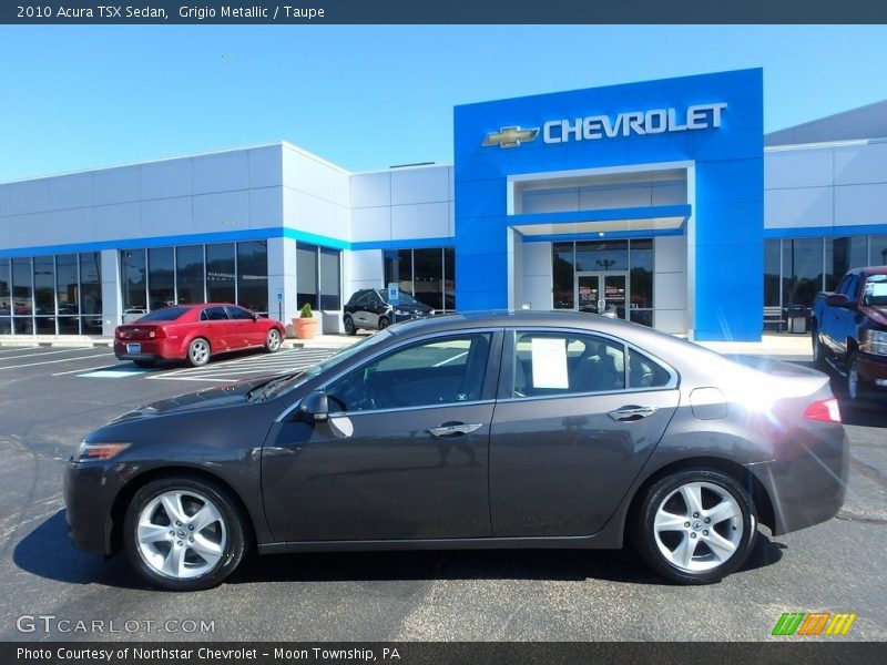 Grigio Metallic / Taupe 2010 Acura TSX Sedan