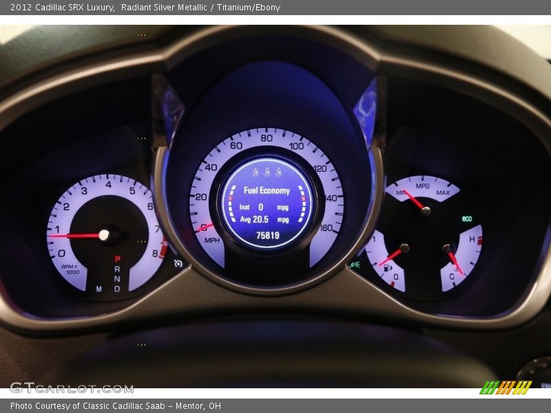 Radiant Silver Metallic / Titanium/Ebony 2012 Cadillac SRX Luxury