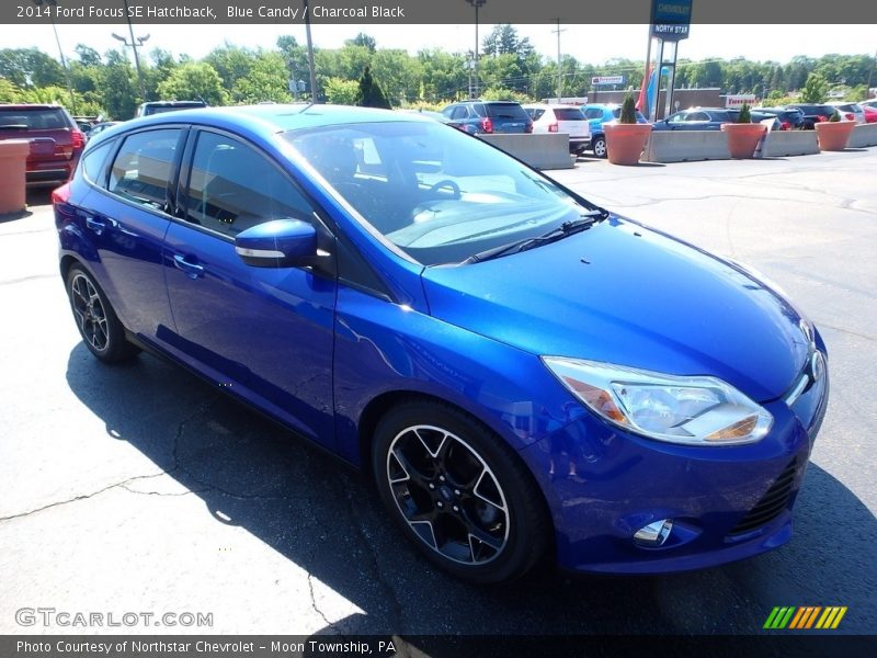 Blue Candy / Charcoal Black 2014 Ford Focus SE Hatchback
