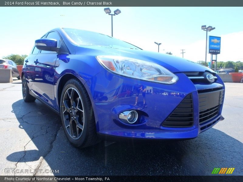 Blue Candy / Charcoal Black 2014 Ford Focus SE Hatchback
