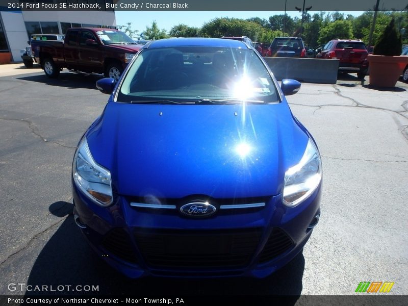 Blue Candy / Charcoal Black 2014 Ford Focus SE Hatchback