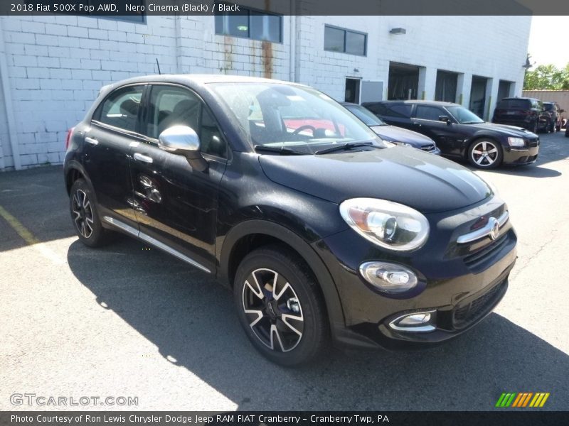 Nero Cinema (Black) / Black 2018 Fiat 500X Pop AWD